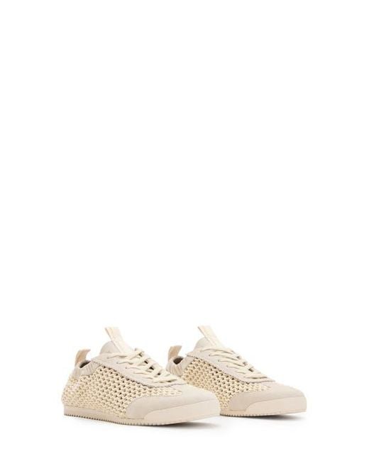 AllSaints White Kenny Woven Runner Sneaker