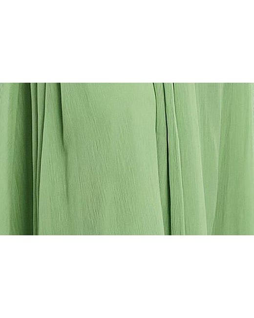 ASOS Green Floral & Lattice Detail Tie Waist Maxi Dress