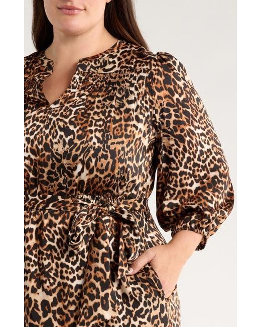jones new york long sleeve dress Jones New York Petite Printed Flutter-Sleeve Shirred Dress - Jones Black Multi