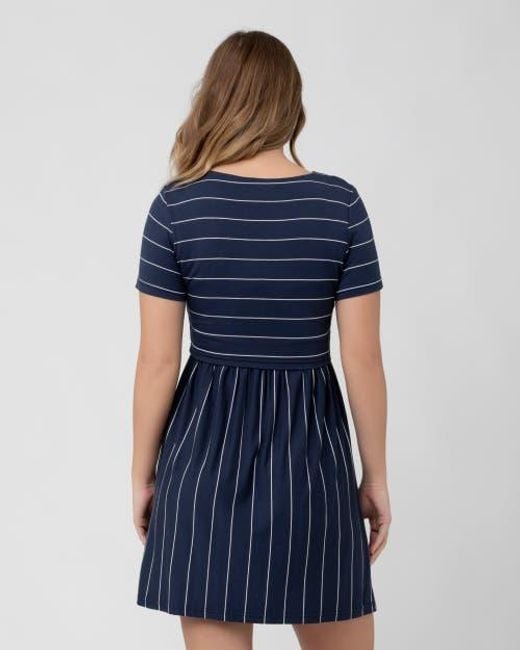 Ripe Maternity Blue Crop Top Nursing Dress