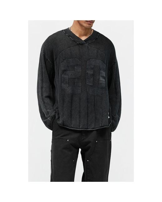 Represent Black Varsity Sweater for men