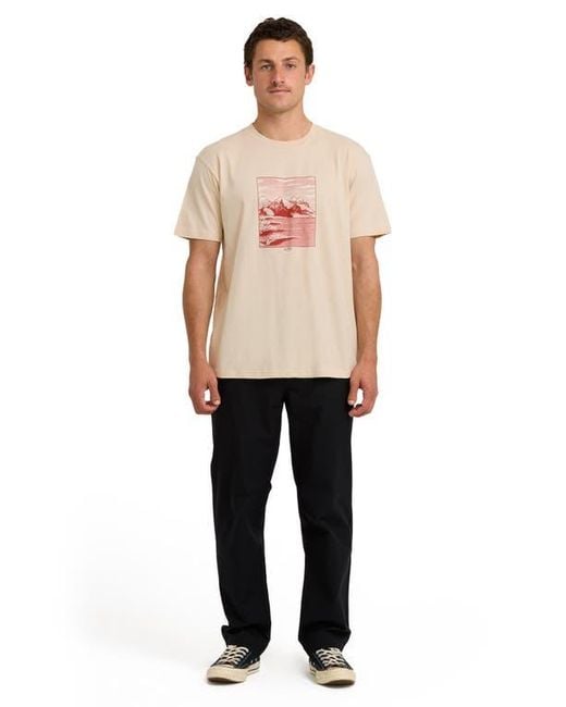 Billabong Natural Up The Point Adventure Division Organic Cotton Graphic T-Shirt for men