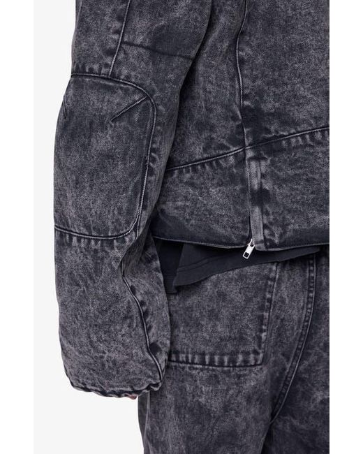 MNML Blue Moto Denim Jacket for men
