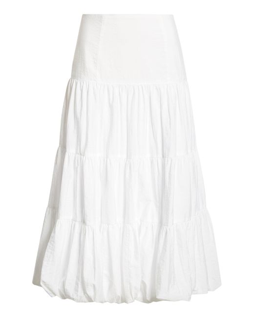 Cinq À Sept White Pyper Tiered Bubble Skirt