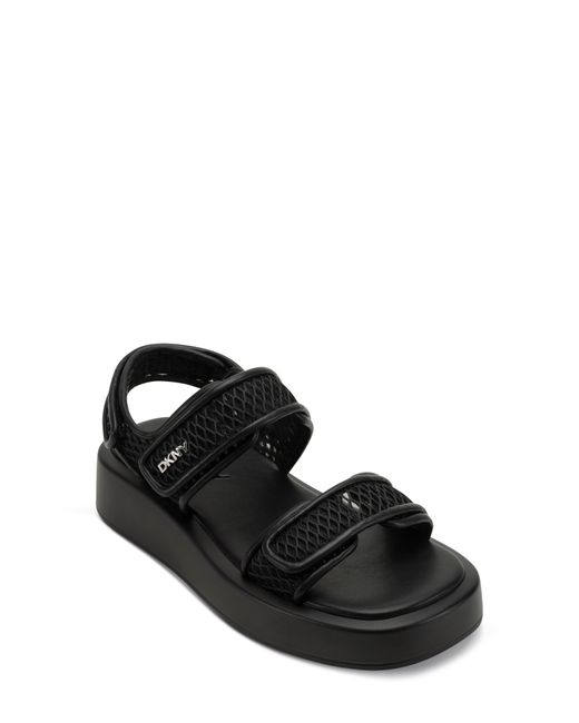 DKNY Black Owyn Platform Sandal