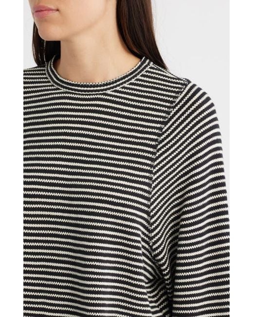 Madewell Black Stripe Curved Long Sleeve T-Shirt