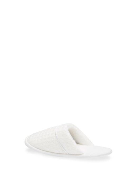 Nordstrom White Waffle Slipper