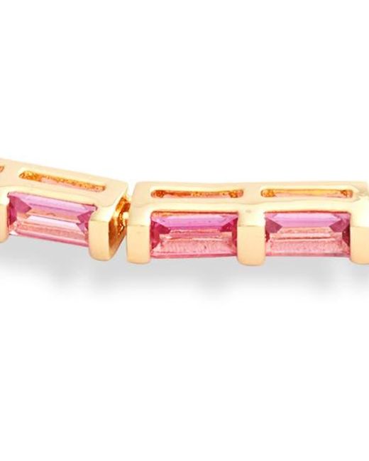 Nordstrom White Color Baguette Cubic Zirconia Slider Bracelet