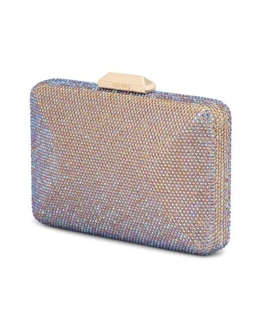 Olga Berg Purple Edith Iridescent Frame Clutch