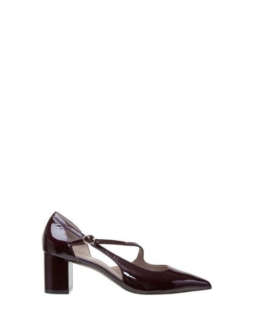 Linea Paolo Brown Biondy Pointed Toe Half D'Orsay Pump