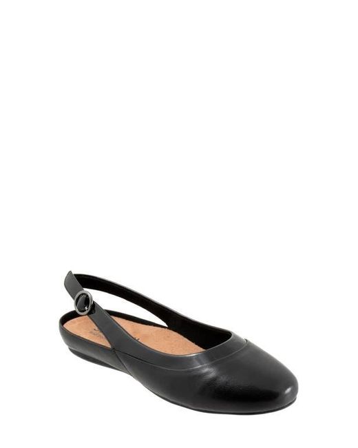 Softwalk® Black Sheffield Slingback Flat