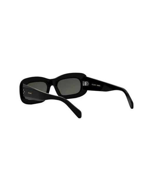 Céline Black 53Mm 3Dots Rectangular Sunglasses