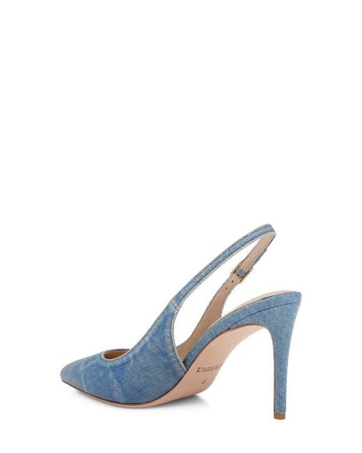 L'Agence Blue Vichy Slingback Pump