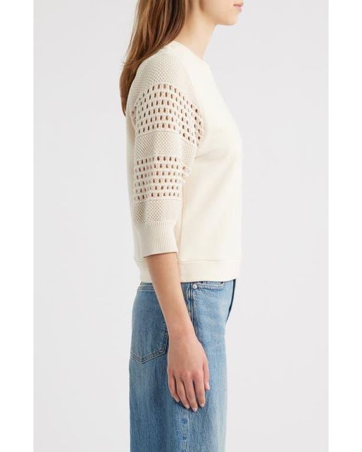 Rails Natural Kimberly Open Knit Cotton Sweater