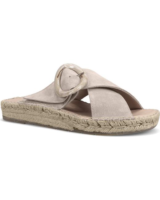 Ron White Multicolor Erin Espadrille Platform Wedge Slide Sandal