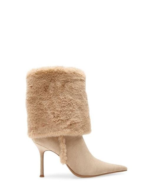 Jeffrey Campbell Natural Fennec Faux Fur Cuff Bootie
