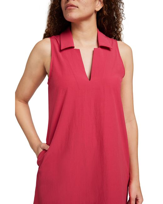 Faherty Brand Red All Day Polo Minidress