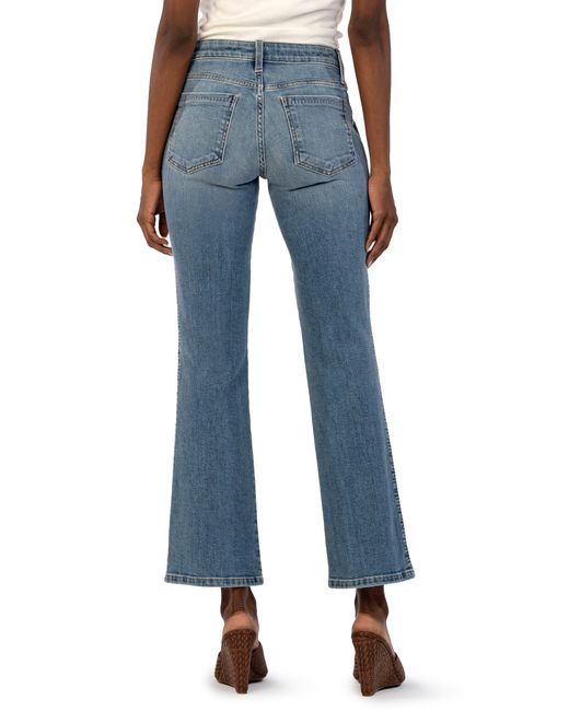 Kut From The Kloth Blue Kelsey Mid Rise Flare Jeans
