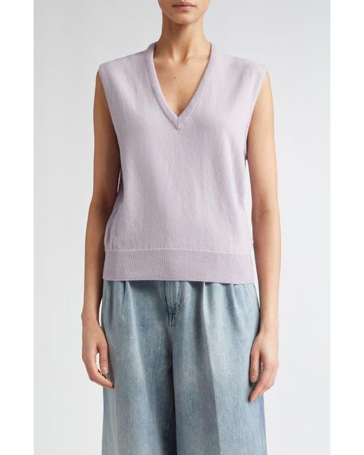 Maison Margiela Purple Virgin Wool V-Neck Sweater Vest
