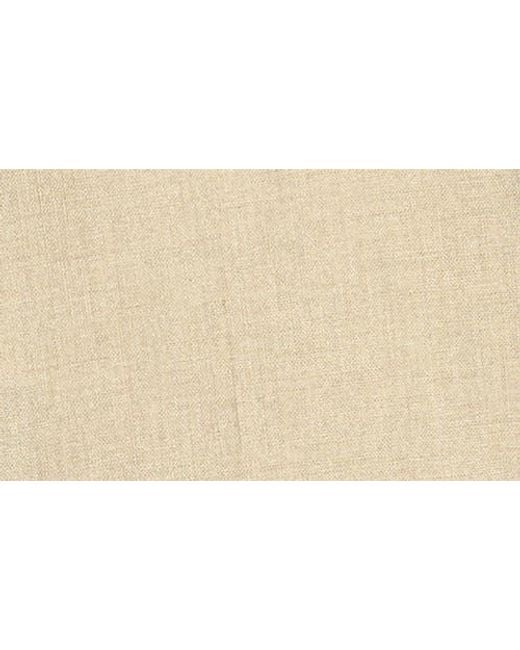 Berle Natural Solid Linen Look Flat Front Cotton Shorts for men