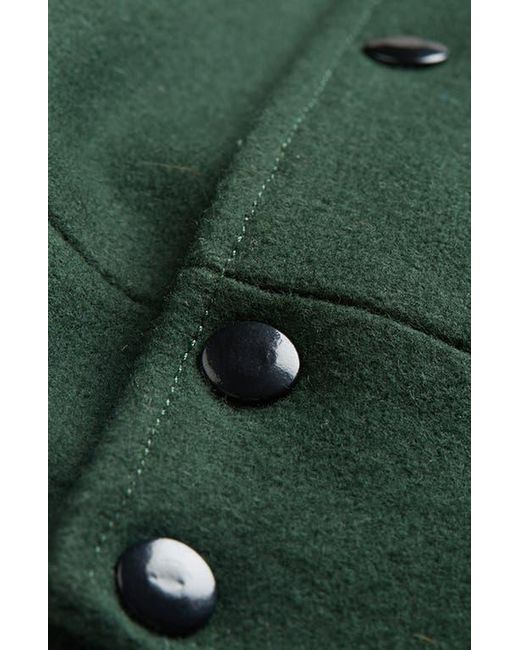 Last Wolf Green Pine Varsity Jacket for men
