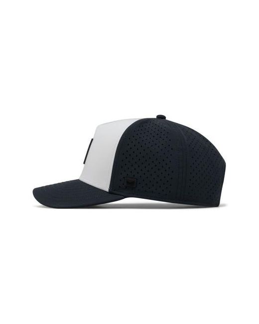 Melin Black Odysea Stacked Hydro Performance Snapback Hat for men