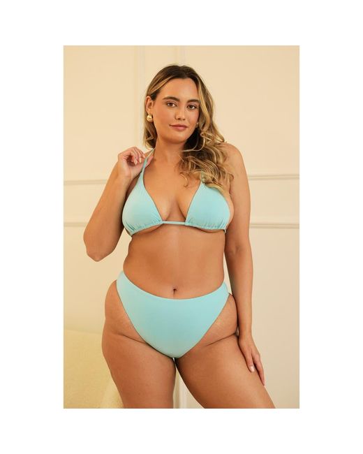 Dippin' Daisy's Blue Seashore High Waist Cheeky Bikini Bottom