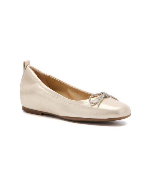 ABEO White Cadence Bow Ballet Flat