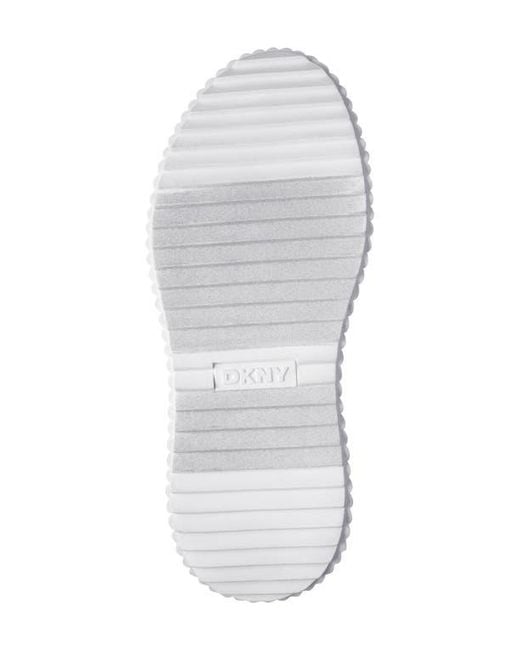 DKNY White Lobeco Platform Sneaker