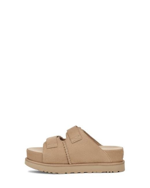 Ugg Brown Goldenstar Platform Slide Sandal