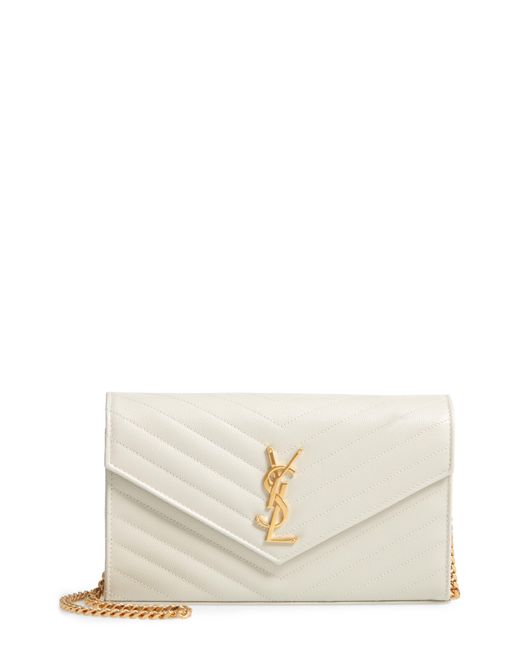 medium monogram mattelasse leather chain wallet