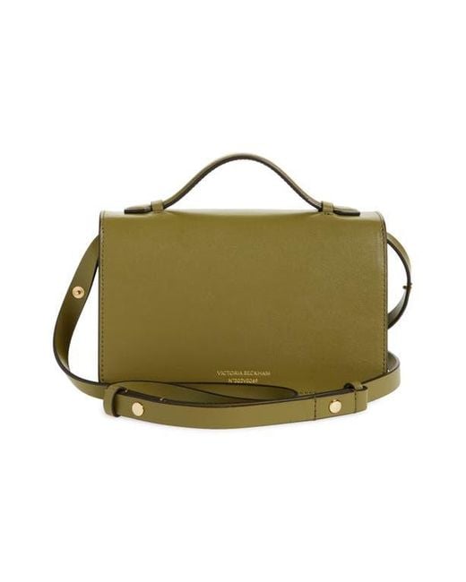 Victoria Beckham Green The Mini Dorian Leather Shoulder Bag
