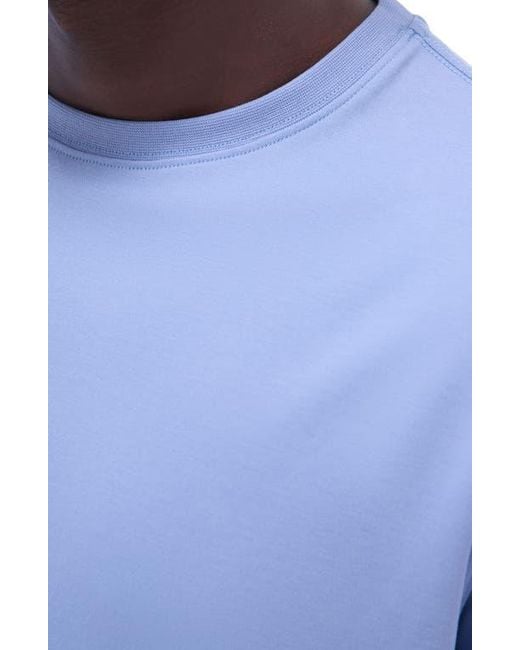 Bugatchi Blue Hank Solid Pima Cotton T-Shirt for men