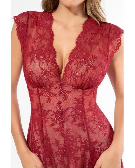 shapewear boho floral lace front slit maxi dress With Love Lace Cutout Floral Slit Maxi Dress main image 1