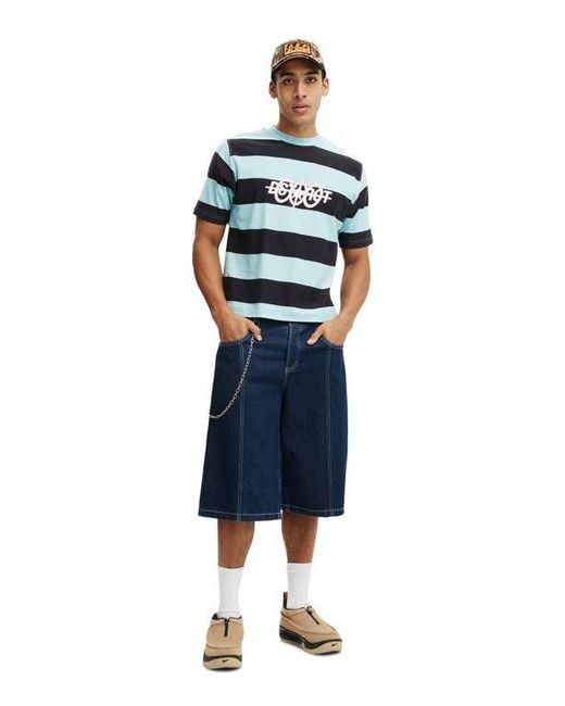 Cotton On Gray Cropped Fit Graphic T-Shirt for men