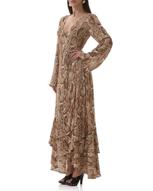 afrm brown dress Long Sweater Dress Light Brown main image 0