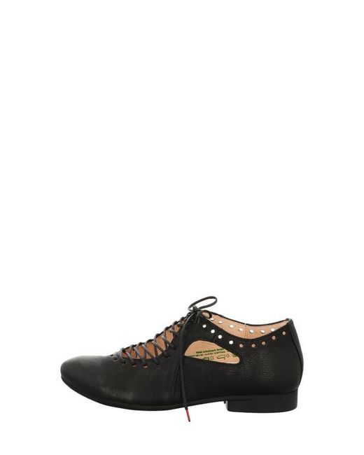 Think! Black Guad Lace-Up Flat