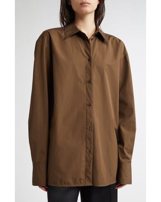 Totême  Brown Classic Cotton Button-Up Shirt
