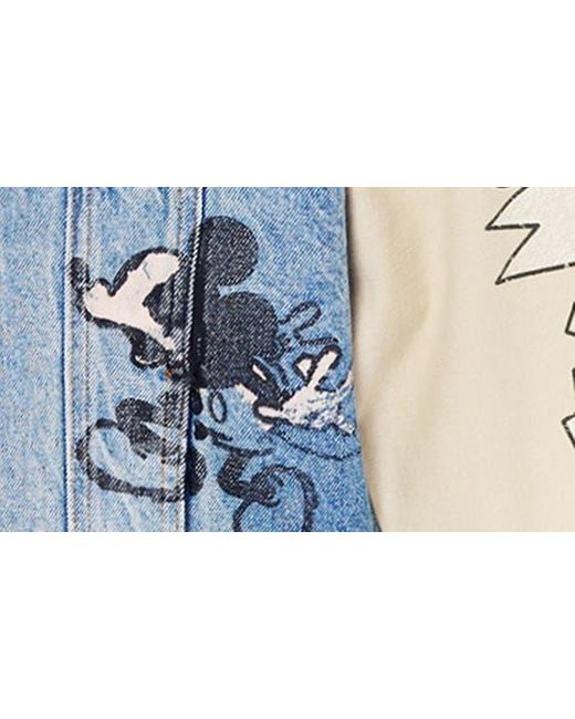 Desigual Blue Mickey Mouse Parka Jacket