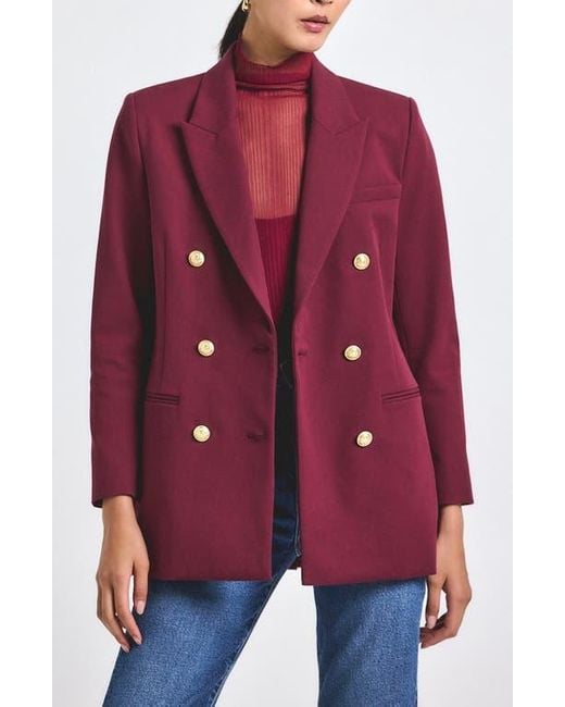 10 Crosby Derek Lam Red Walter Double Breasted Jacket