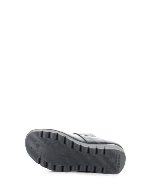 Fly London Black Vari Mary Jane Platform Wedge Pump