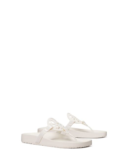 Tory Burch White Miller Cloud Lite Flip Flop