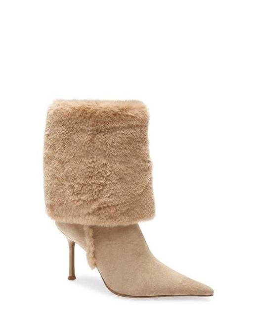 Jeffrey Campbell Natural Fennec Faux Fur Cuff Bootie