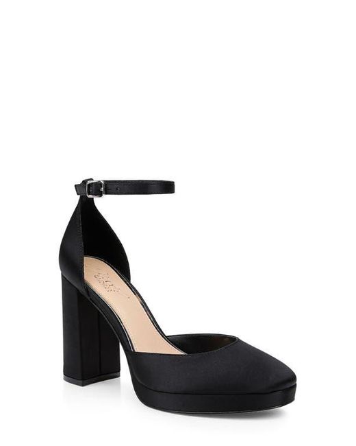 Badgley Mischka Black Stephanie Ankle Strap Platform Pump