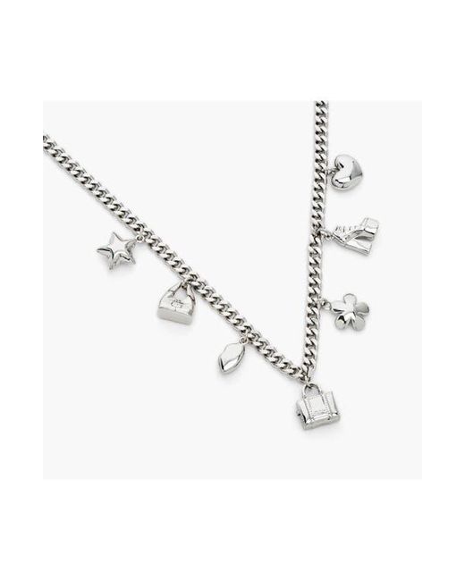 Marc Jacobs Metallic Mini Icon Charm Necklace