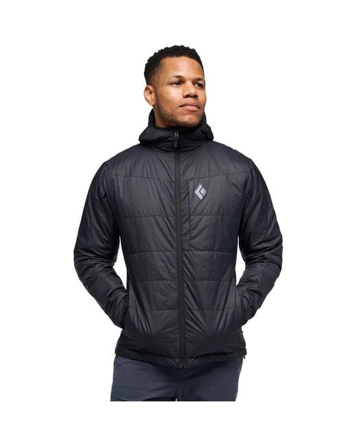 Black Diamond Blue Solution Hooded Jacket for men