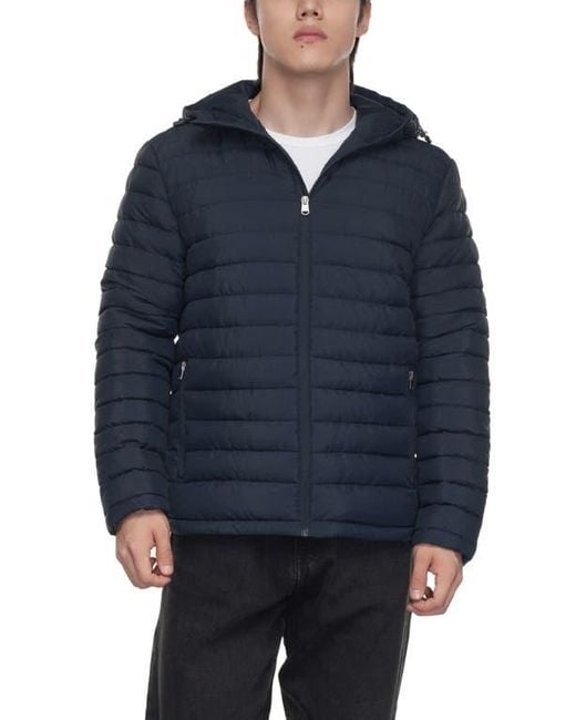 Rokka&Rolla Blue Midweight Puffer Jacket for men