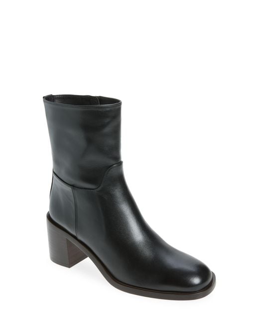 Stuart Weitzman Black Maris Zip Bootie