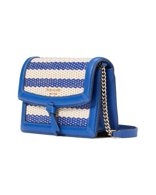 kate spade new york morgan racing stripe double up canvas & leather  crossbody bag, Nordstrom in 2023