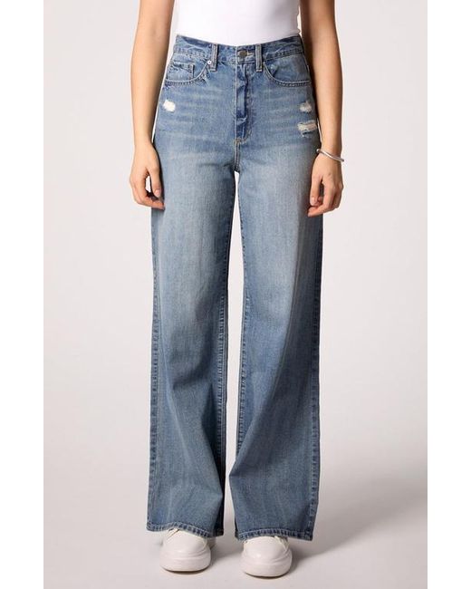 Blue Revival Waverly Mid Rise Wide Leg Jean in Blue | Lyst